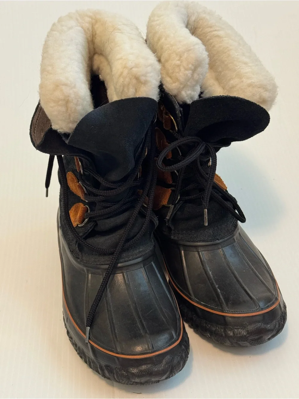 LaCrosse Fiberglass shank Black and Brown Sherpa-Lined Men’s Winter Boots